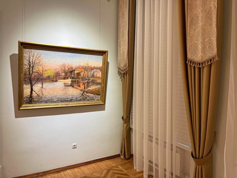 Painting by S.I. Svetoslavsky. “Flood” in the Landscape Museum in Plyos