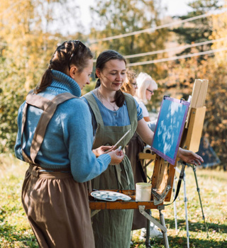 Atelier de peinture avec Serafima Akilina