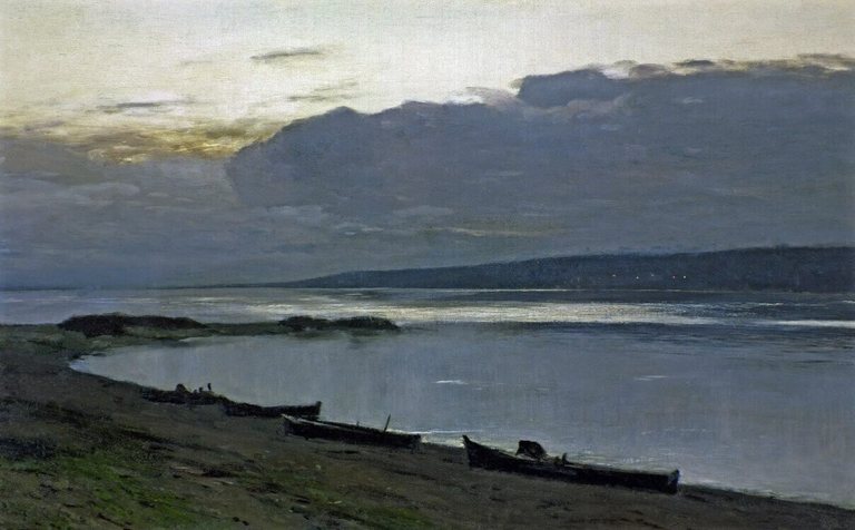 Evening on the Volga. 1887-1888. State Tretyakov Gallery, Moscow