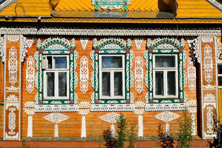 House with Carved Window Frames