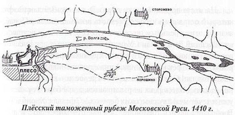 Plyos Customs Border of Muscovite Rus. 1410