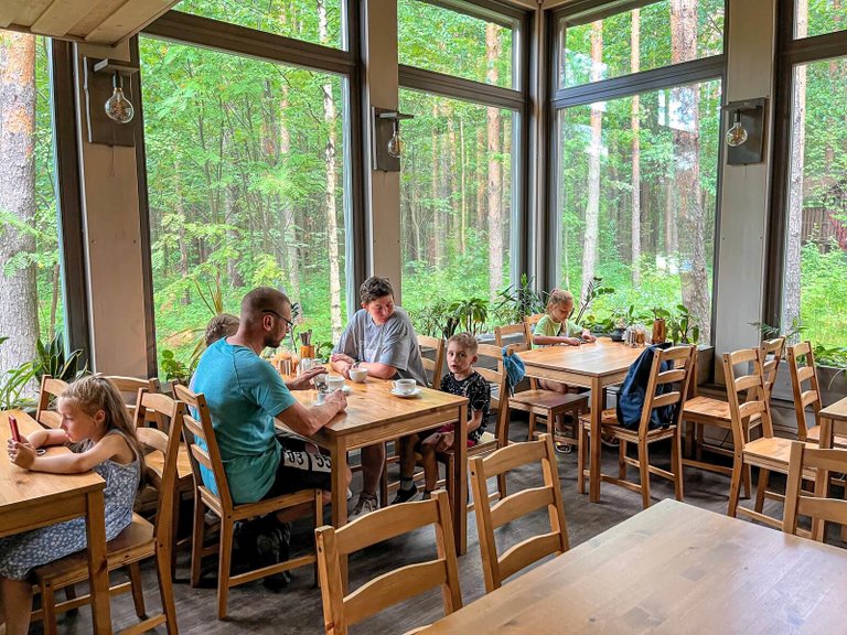 Café in the Ivolga Eco Park in Plyos