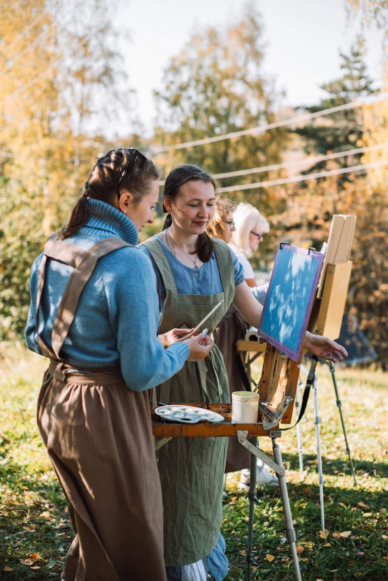 Atelier de peinture avec Serafima Akilina