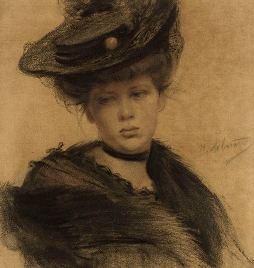 I.I. Levitan. Portrait of A.A. Grosheva