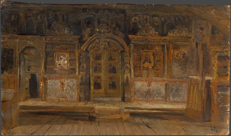 Inside the Peter and Paul Church in Plyos, on the Volga