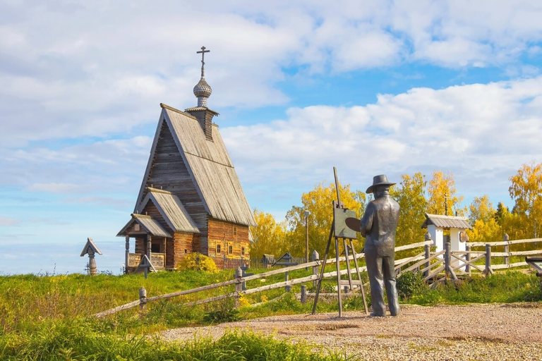 Wooden Church of the Resurrection of Christ on Levitan Hill in Plyos