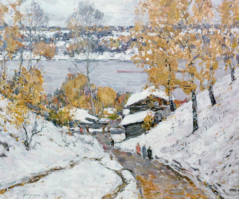 Фёдоров В. А. Ранний снег. Плёс. 1979