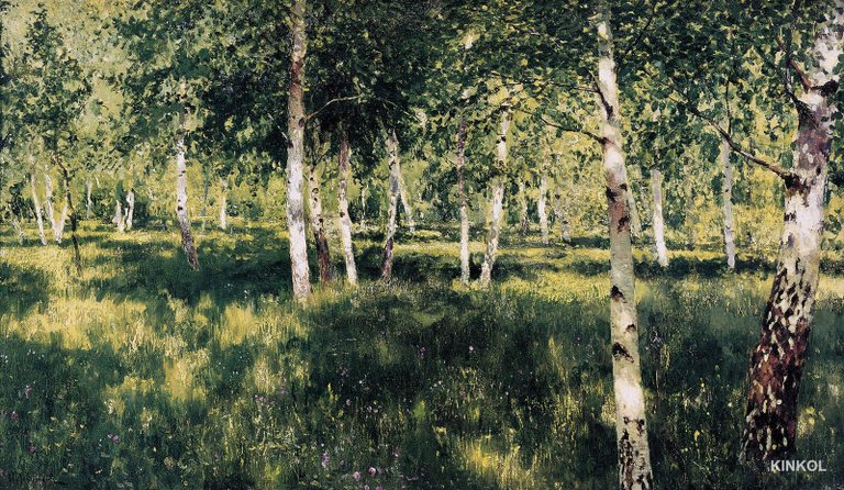 Берёзовая роща. 1889. Государственная Третьяковская галерея, Москва
