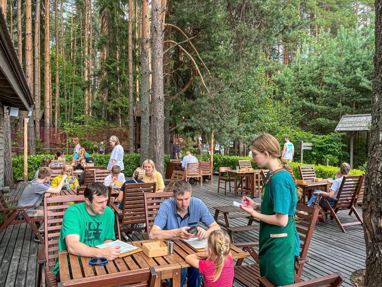 Summer terrace in the Ivolga Eco Park in Plyos