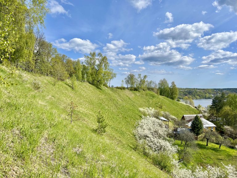 Slope of Cathedral Hill in Plyos, where a fortress once stood