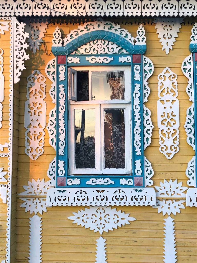 House with Carved Window Frames
