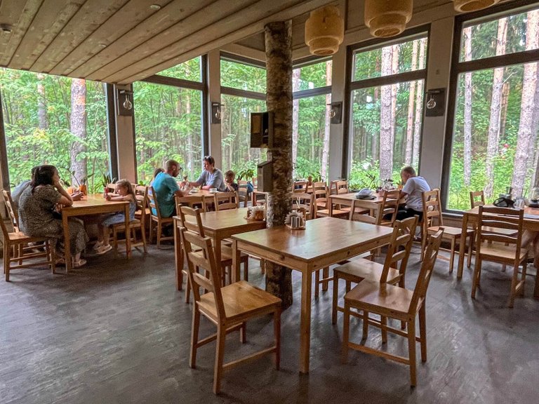 Café in the Ivolga Eco Park in Plyos