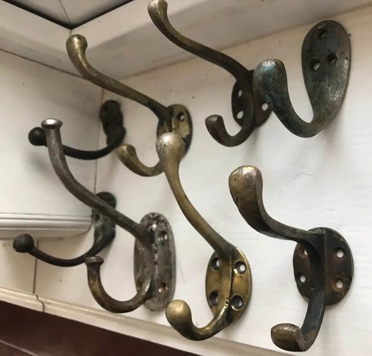 Antique Brass Clothing Hooks