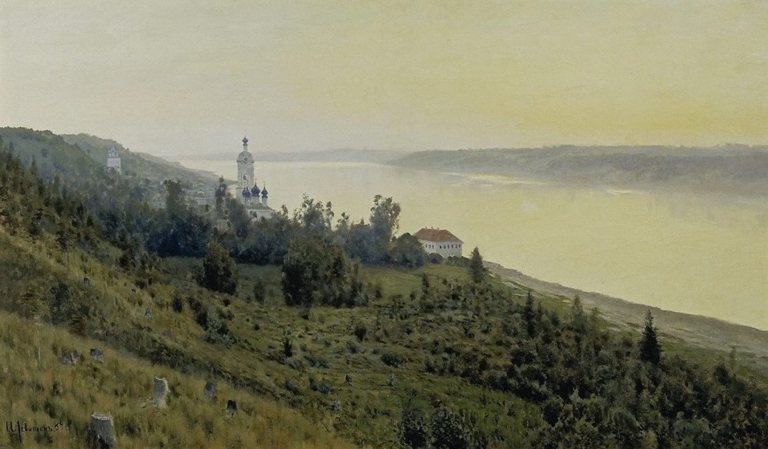 Evening. Golden Plyos, Isaac Ilyich Levitan 1889