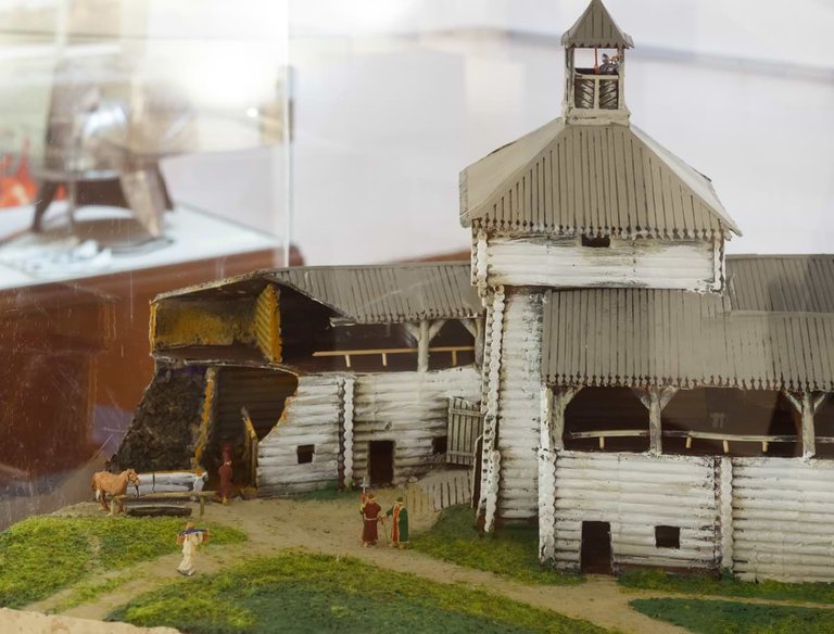 Model of the Plyos fortress in the museum “Prisutstvennye Mesta” in Plyos